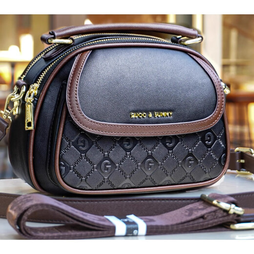 Gu Qiao Big Gold Bag Hong Kong Gu Qiao Marke 2024 Spring Neues Tiktok Spot Fashion Hand-in-Cross Crossbody Ladies Temperatur Bag Schwarz schwarz