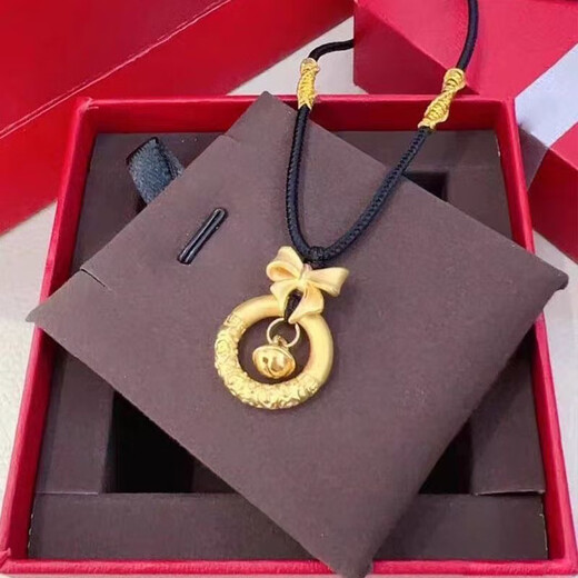 Peso bird pure gold pure silver bow peace buckle pendant bell fugitive princess necklace Valentine's Day gift gold wrapped in silver gold