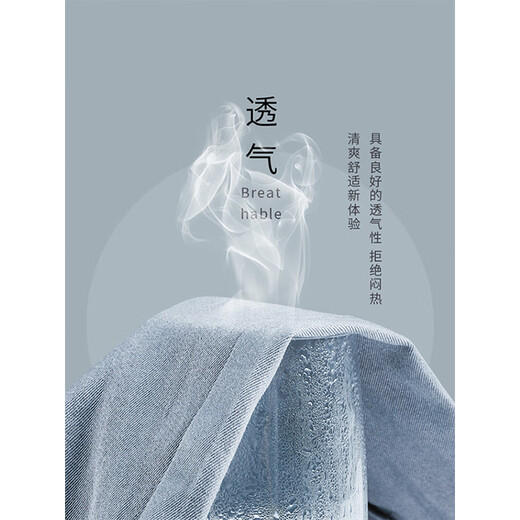 Foss Phil高街九分牛仔裤男士夏季薄款透气美式潮流直筒宽松运动休闲裤子 潮牌718-K830复古蓝 XL 【推荐145-160斤】