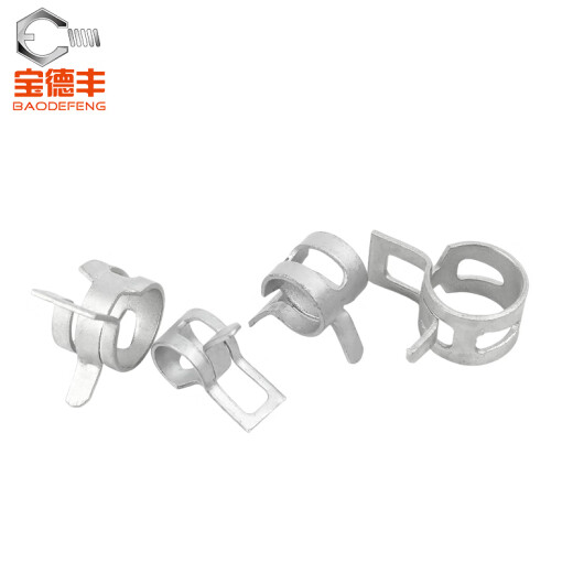 Baode Fengda Cro Elastic Clamp Stahlgürtel Hoop Federstahl Klemme Wasserrohröl Hoop 65 Manganstahl Klemme Q673 Rohrklemme M6.5x6x0.6 [50 Stück]