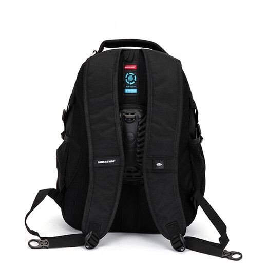 
KuQIDAISHU Backpack for men's new style business student schoolbag simple casual outdoor travel fashion personalized computer bag 9923 black
