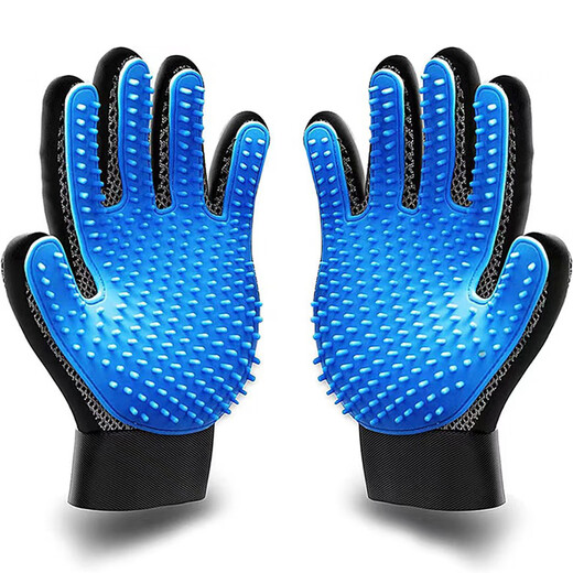 Pet Chila Cat Gloves Dog Hair Comb Dog Hair Removal Comb Pet Cleaning Supplies to Remove Floating Hair Cat Hair Cleaner 266 Nails Export Quality Blue Left and Right Pair