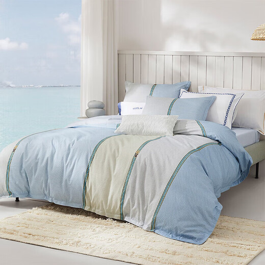 Luolai Home Textile Bed Four-Piece Set of Pure Cotton Bedding Sheets Bedding Kit 1.8m Bed 220*250