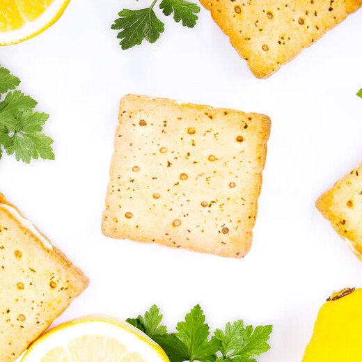 Ma Qixinxin imported from Malaysia butter lemon flavor sandwich biscuit snack 950g snack food snack independent small bag