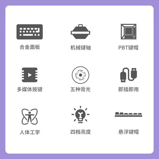 Logitech [Little Rabbit Purple] K845 mechanical keyboard Gaming keyboard Office keyboard Full size Office and home backlight e-sports chicken keyboard MOA height ball keycap K845-Blue axis-Little Rabbit Purple+G102 wired mouse black