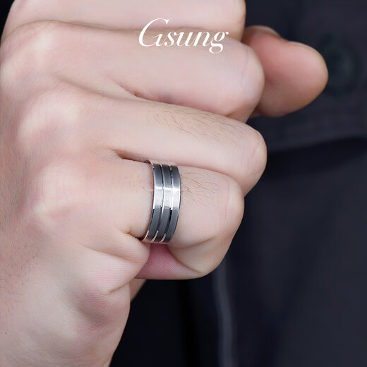 Platinum men's ring new PT950 brushed matte ring platinum ring women's inner curve wide ring PT950 ring about 8 grams pre-order