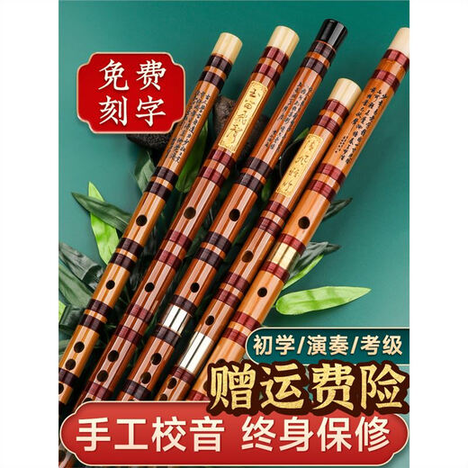 PTNOKA竹笛初学笛子者横笛乐器长笛儿童专业成人演奏小学生入门专用 G调【单管】少儿推荐