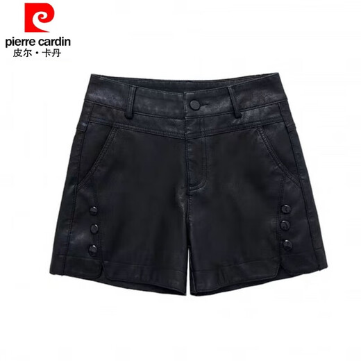 皮尔卡丹（pierre cardin）23年新款时尚秋冬韩板高腰外穿显瘦加绒pU皮裤皮短裤女外穿靴裤女 9929加绒款 高品质+吊坠 2XL 建议115-120斤