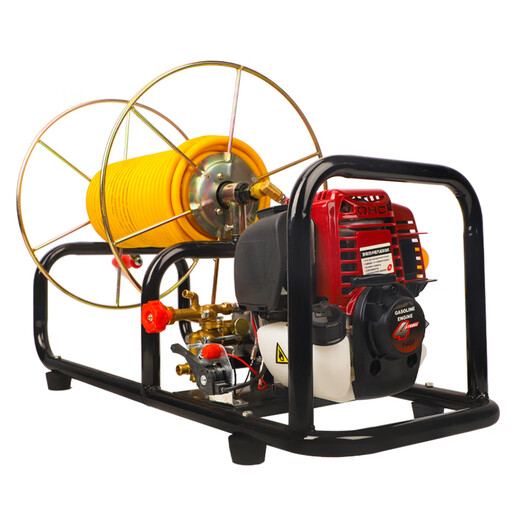 Gasoline sprayer high-pressure agricultural new type fruit tree small pesticide spraying artifact hand-pushed four-stroke spray machine 139 rolled tube integrated extended model butter-free + 200 meters tube