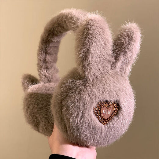 
Winter cute plush anti-freeze earmuffs, winter cycling earbags, foldable warm covers, anti-cold earmuffs, white