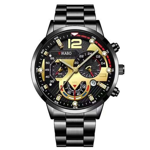 Dsds high-looking new non-men's mechanical watch stainless steel belt business watch luminous calendar men's watch fully automatic men's black belt black gold needle