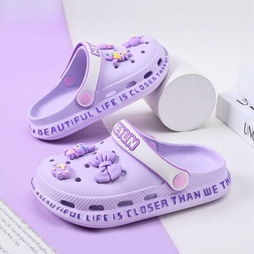 Remtin Children's Hole Chaussures Girls Slippers For Summer Sandals Girls Soft-Soxe Sandals Sandals pour les chaussures de plage parent-enfant de Mid-to-to-to-to-Garn