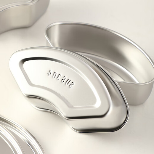 Leishton 304 stainless steel fan-shaped steaming box, rice cooker, steaming bowl, small cooking pot, divided steaming plate, household steamer drawer, steaming vegetable artifact sus304 3 pieces/large size with lid/come with anti-scalding clip