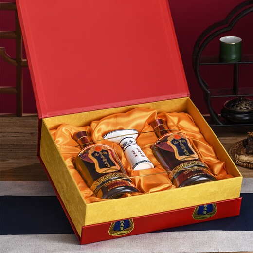 Guangyu Yuanyuan Marke Giling Jijiji Weinfamilie Geschenkbox 500 ml*2 Flaschen