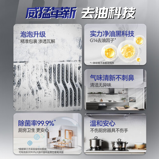 Mr Muscle Oil Cleaner Range Hood Oil Bubble 650g*2 Small Lime Scent G14 Oil Factor High Efficiency 3-in-1