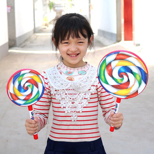 乐林源奥尔夫打击乐器手敲鼓 幼儿园玩具儿童棒棒糖鼓敲鼓音乐教具 8寸