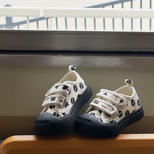 TOPSTAR children's canvas shoes autumn new cloth shoes soft sole entry shoes casual sneakers baby breathable single shoes 1262 black 22 inner 140MM feet 130MM