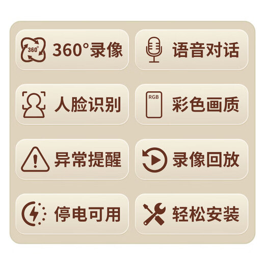 新讯无线家用AI摄像头手机远程监控器360度无死角带夜视全景语音自动旋转可对话室内外云台 【WiFi版单摄监控】500W超高清家用监控