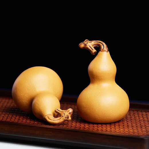 Zun pot purple clay tea pet ornaments gourd tea toy boutique can grow tea table ornaments hand-held toys tea set accessories