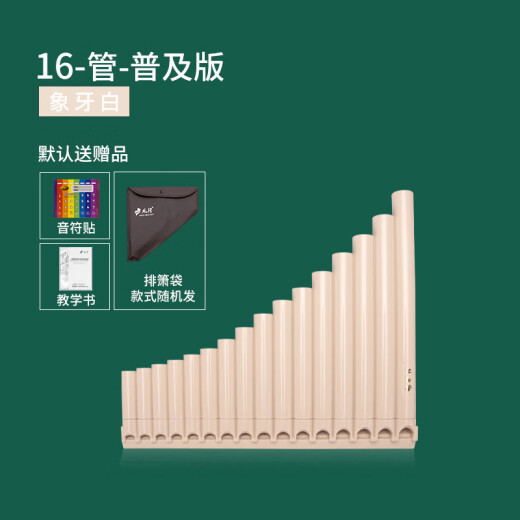 韩琴侠易学排笛 16管18管学生教学专用排箫初学者入门C调吹管乐器 18管白色