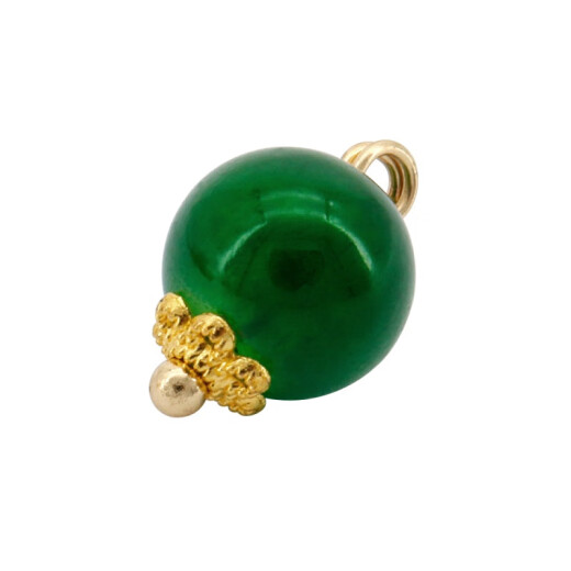 Pangdonglai Qualität Jade Knöpfe Chinesische Immitation Blaue Blumenperlenschnalle Neue chinesische Weste Cheongsam 699 Pfirsichpulverdurchmesser 10 mm 5 Stück (+ Nadel und Faden)