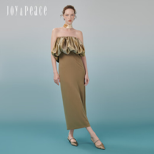 Joy/peace Dong Jie's same Olive Martini 25 Autumn New Chinese Cowhide Light Mouth Mary Jane Single Shoes 12603CQ5 Apricot Color 34