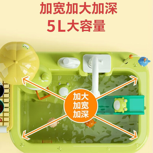 EagleStone玩水玩具洗碗儿童洗碗机玩具出水循环厨房戏水池女孩玩具过家家 【充电版】青蛙电动过家家洗碗台 61六一儿童节礼物