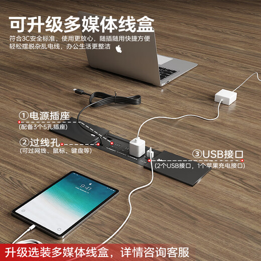 Wellsijia boss desk office desk and chair combination modern simple leadership desk supervisor manager desk president desk work table 1.6 meters boss table + side cabinet E0 grade plate