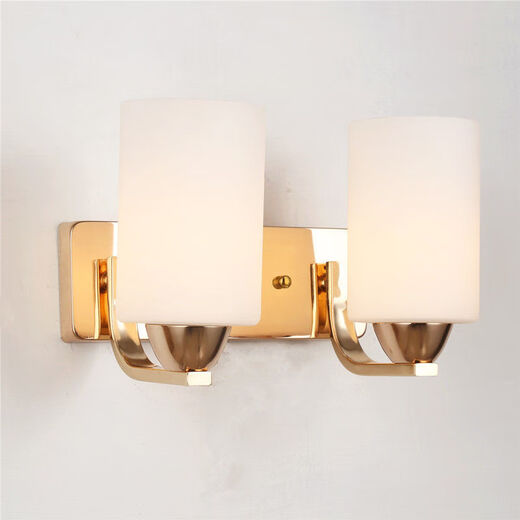 Yaotian simple modern fashion creative bedside glass wall lamp with switch living room lamp bedroom lamp aisle lamp indoor wall lamp black A single head without switch without light bulb