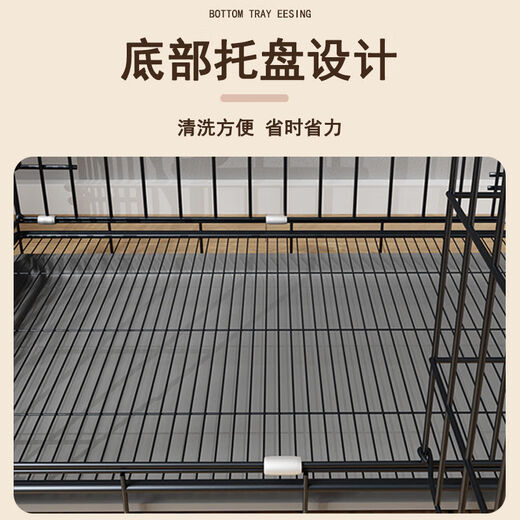 Jiamen JIAMEN (JIAMEN) Cat Cage Double Cat Cage Cat Villa Bold Cat Cage Large Household Pet Cat Nest Cattery Cat House Medium Double Layer 59*42*51 with Skylight Foldable Luxury Package Luxury Style + Cat Litter Box + Cat Bite Rope