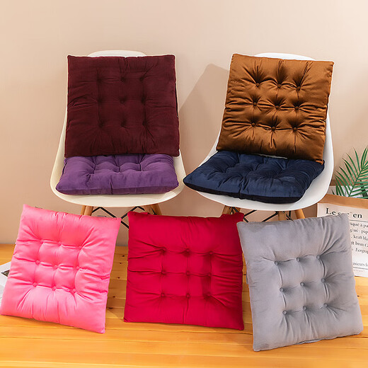 
Four Seasons Universal Cushion Futon Student Chair Push Butt Cushion Cookie Shaped Long-Sitting Pressure Reducing Butt Cushion Double-Side-Short Plush Gray 3893 Universal Model 40*40cm Strap