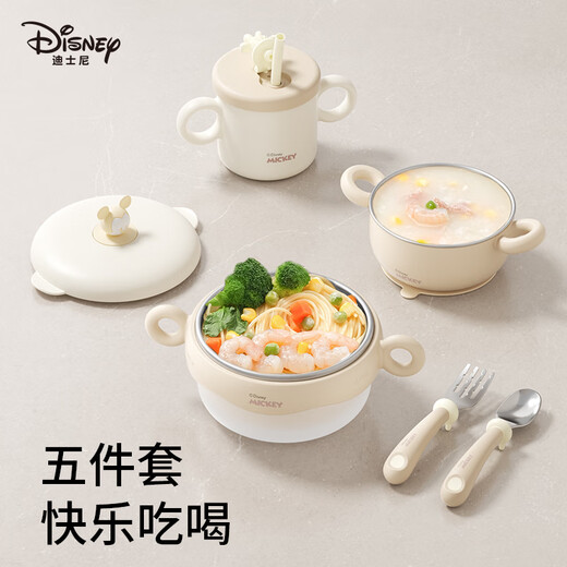 Disney Disney Baby Учимся есть тренировочная вилка Spoon Baby Дополнительная пища из нержавеющей стали ложки ложки детской ложки вилки Микки Форк Spoon [316L из нержавеющей стали]