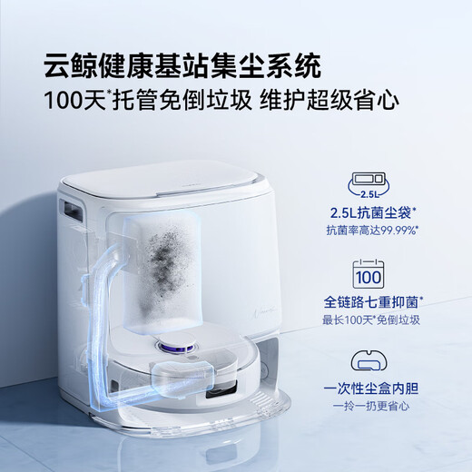 Yunjing J5/J5x/J5max Sweeping Roboter Sweep und Mischung integrierter automatischer Reinigung und automatische Bodenreinigung Machine Roboterarm Bionic Hand Expansive Hair 0 Wrap J5x-Last und Abfluss Version