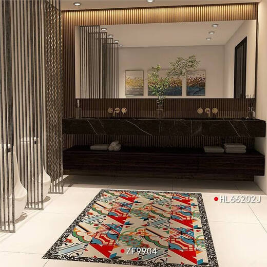Bohemian Thangka Tile Balcony Brick 600x600 Milk Tea Mope Shop Parquet Tiles Индийский этнический стиль ZF9902 (обратитесь к обслуживанию клиентов, прежде чем разместить заказ)
