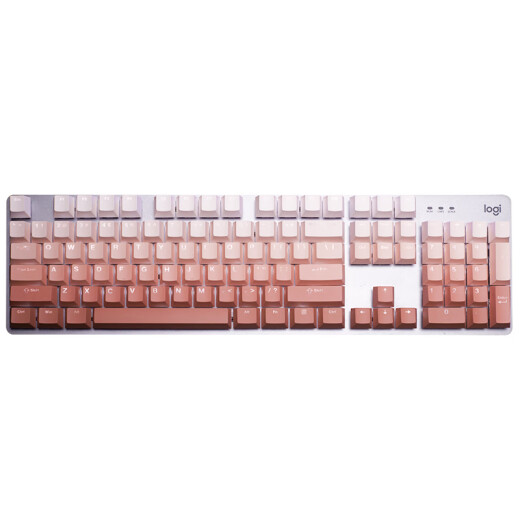 罗技（Logitech）K845机械键盘游戏电竞有线键盘电脑办公键盘个性定制键帽版送男生女友礼物 K845绯红渐变版 青轴