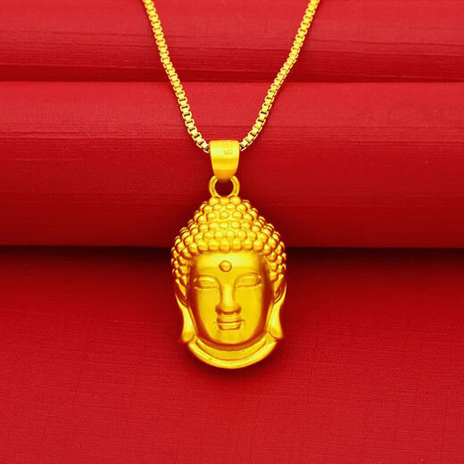 KZD Old Phoenix Buddha Head Pendant Necklace Women's Simulated Clavicle Chain for Mom XL59 Buddha Pendant and Necklace