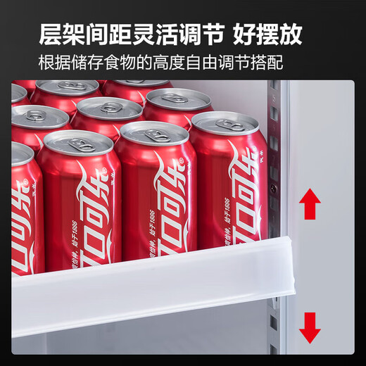 Snowflake display cabinet refrigerated fresh-keeping cabinet large-capacity beverage cabinet freezer commercial supermarket glass door refrigerator vertical beer cabinet direct air cooling丨single door unloading丨high efficiency and energy saving