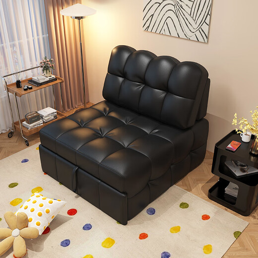 Fergero Single Sofa Bett integriertes Dual-Purple-Spleißbett erweiterte Falt-Ledersofa Bett 2025 Neues 168B#0,8 m