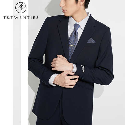 T&Twenties风飞花.美式复古男士商务真丝领带男结婚新郎男式正装手打套装灰 【真丝领带】AS6063 风飞花