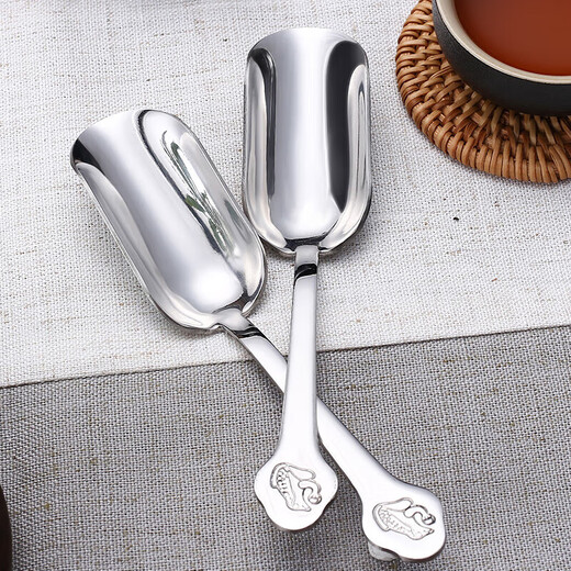Shantou Lincun thickened stainless steel teaspoon tea spoon metal tea spoon tea tea spoon Kung Fu tea set tea ceremony accessories stainless steel tea spoon