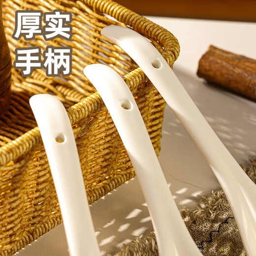 Guangyi Japanese ceramic large spoon long handle household ceramic soup spoon large porridge spoon GY8840