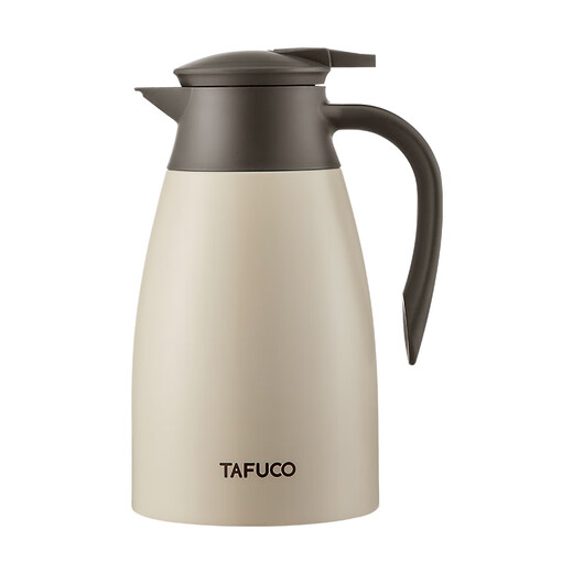 Tafuco Thermal Isolation Kettle 304 Ménage en acier inoxydable grande capacité Kettle Office Thermos Student Dormitory Thermos [304 en acier inoxydable] T1355-Ivoire blanc - 1,5 L