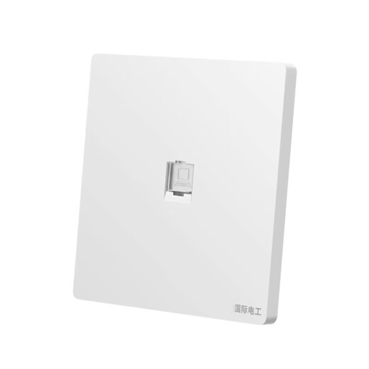 国际电工86型暗装超五类弱电插座面板家用墙壁六类电视电脑极速千兆网络多功能大板墙插 电脑插座【超五类】白色