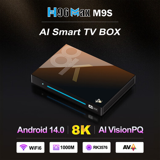 Airworld Flaggschiff AI Set-Top-Box H96max M9S Octa-Core RK3576 Android 14 TV-Box Gigabit-Netzwerk WiFi6 4G 32G Inländische Version