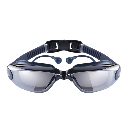 Aoyanlai Swimming Goggles A HD Racing Anti-fog Swimming Goggles Waterproof Swimming Goggles for Men and Women with Earplugs All-in-one Unisex 770-Black-Free Swimming Cap Nose Clip Earplugs Flat Light