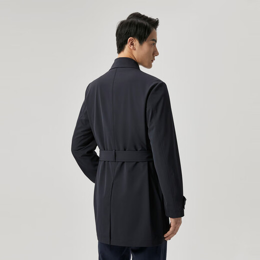 Jinba Men's 2025 Spring New Arrival Business Style Fashion Versatile Solid Color Lapel Breathable Easy-Care Windbreaker HFHT1110 Purple Orchid 2XL (185)