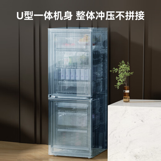 Royalstar 200 liter small refrigerator small home rental room office dormitory double door two door double door two door refrigerator energy saving power saving bass titanium dark gray R200
