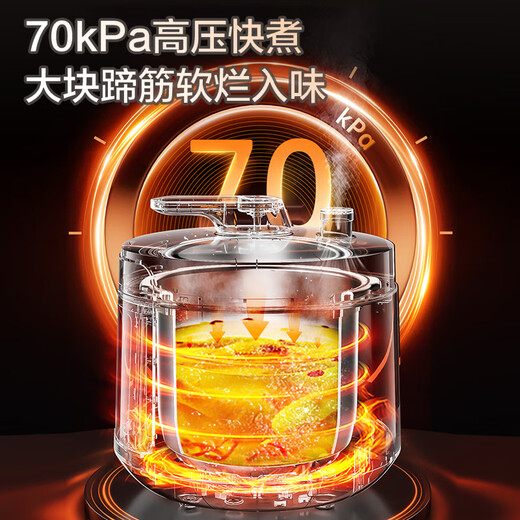 苏泊尔（SUPOR）小方厨IH电压力锅5L智能预约8分钟快速菜0涂层0氟电饭煲猛火高压锅4-6人家用 SY-50YC5010/ 5L /0涂层内胆