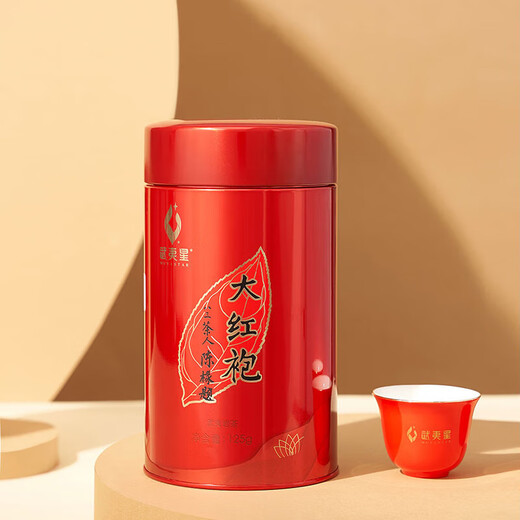 Wuyi Star Oolong Tea Happy Meet A Ming Wuyi Rock Tea Dahongpao Mellow Level 125g Canned Gift Tea AM500