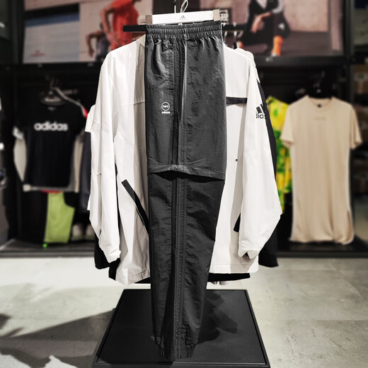 
ADIDAS Adidas 2024 sports pants men's sniffs autumn new woven casual pants short trousers removable pants HC9734 black/trouser legs removable L